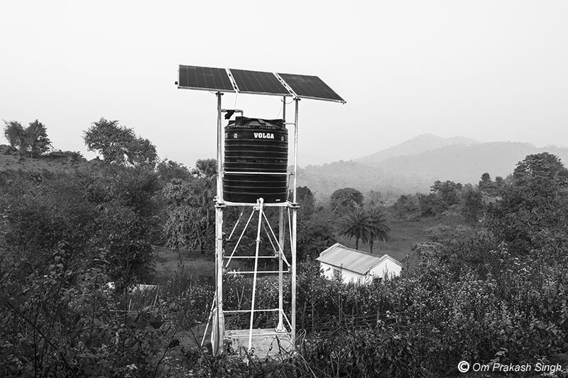 Optimizing traditional drinking water sources for accelerating change - The innovative spring-based water supply infrastructure together with the solar panels in Paharia Tola, village Jhajhapara, district Dumka, Jharkhand
